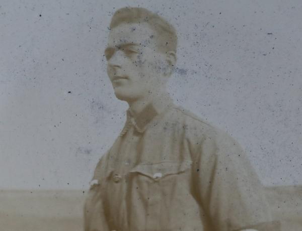 altes Glasnegativ - Portrait eines S.A. Mannes